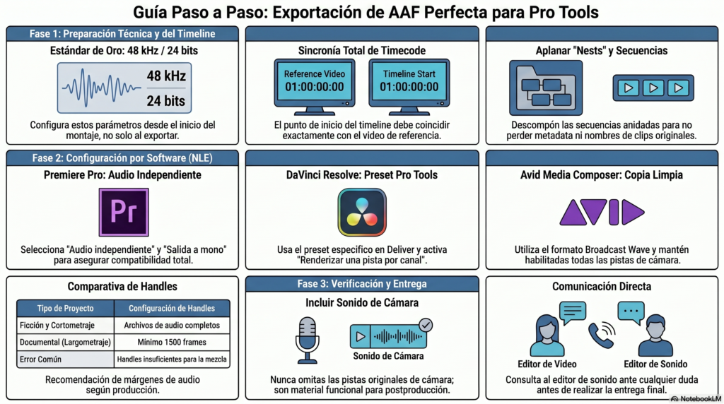 Guia para exportar un AAf desde distintos NLEs